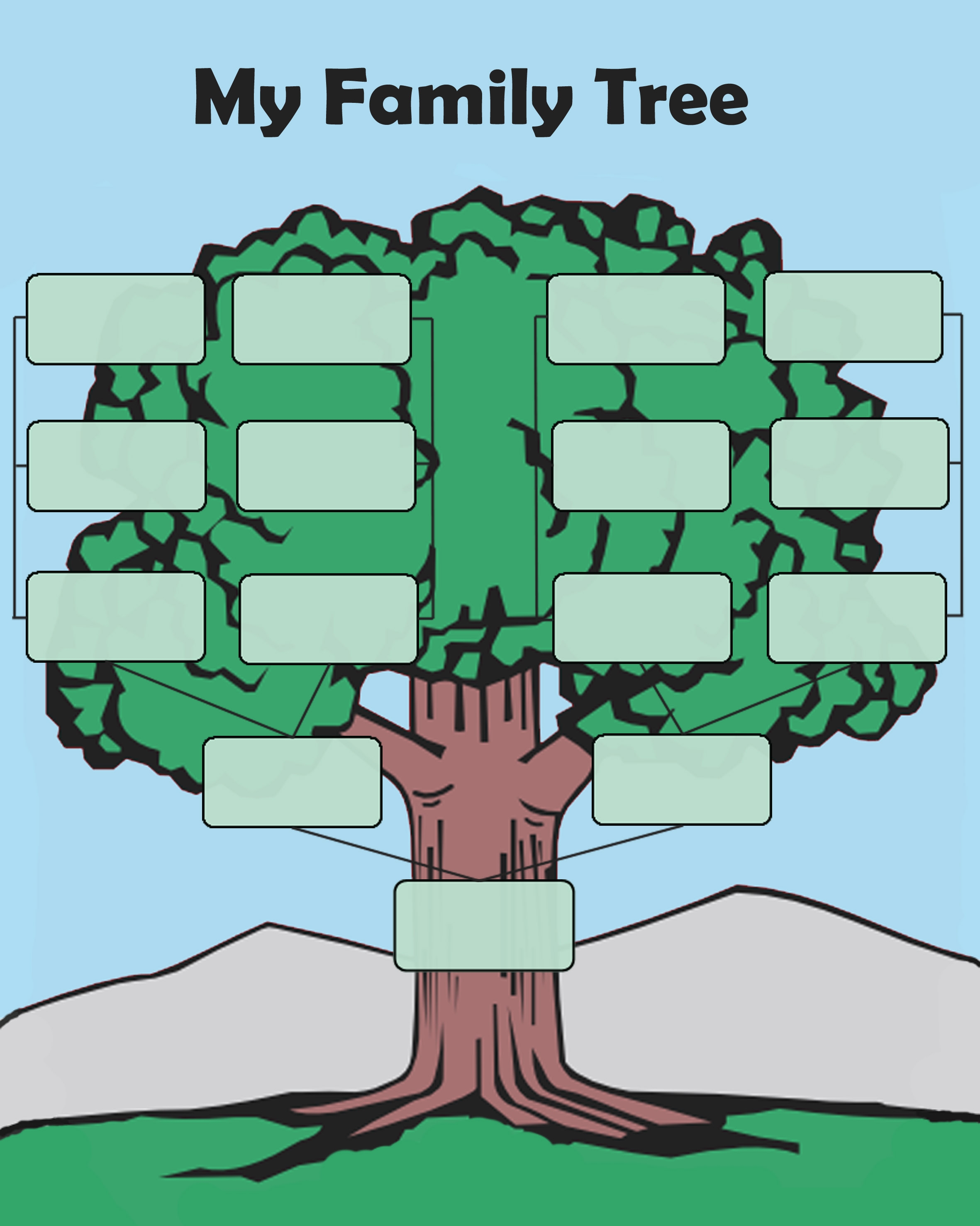 Free Printable Family Tree Template lassagamer
